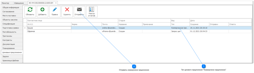 7.5.6. Предоставление коммерческого предложения